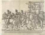 Oxen and elephants, from 'The Triumph of Caesar', Jacob of Strasbourg (Italian School, born Alsace, active Venice, 1494–1530), Woodcut