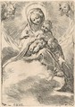 The Virgin seated on a cloud, Federico Barocci  Italian, Etching with some engraving
