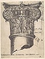 Composite capital with measurements, Monogrammist G.A. with the Caltrop (Italian, 1530–1540), Engraving