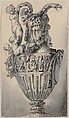 Design for a Ewer, Jean Charles Delafosse (French, Paris 1734–1789 Paris), Pen and black ink and brush and gray wash.