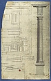 The General Proportion of the Doric Order, in Chippendale Drawings, Vol. I, Thomas Chippendale (British, baptised Otley, West Yorkshire 1718–1779 London), Black ink and gray wash