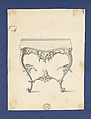 Sideboard Table, in Chippendale Drawings, Vol. I, Thomas Chippendale (British, baptised Otley, West Yorkshire 1718–1779 London), Black ink, gray ink, gray wash