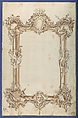 Picture Frame, in Chippendale Drawings, Vol. I, Thomas Chippendale (British, baptised Otley, West Yorkshire 1718–1779 London), Black ink, brown ink, brown wash
