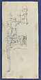 Chimneypiece, in Chippendale Drawings, Vol. I, Thomas Chippendale (British, baptised Otley, West Yorkshire 1718–1779 London), Graphite and sanguine chalk