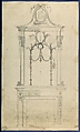 Design for a Chimneypiece with the a Monogram formed of the Initials 'TC', in Chippendale Drawings, Vol. I, Thomas Chippendale (British, baptised Otley, West Yorkshire 1718–1779 London), Black ink, gray ink, gray wash and graphite