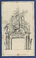 Design for a Neo-Gothic Chimneypiece, in Chippendale Drawings, Vol. I, Thomas Chippendale (British, baptised Otley, West Yorkshire 1718–1779 London), Black ink, gray ink, gray wash