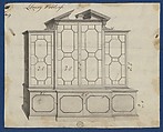 Library Bookcase, from Chippendale Drawings, Vol. II, Thomas Chippendale (British, baptised Otley, West Yorkshire 1718–1779 London), Black ink, gray wash