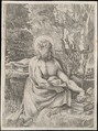Saint Jerome in the Wilderness, Annibale Carracci  Italian, Etching and engraving