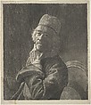 Self-Portrait, Jean Etienne Liotard Swiss, Roulette, engraving, over mezzotint; proof before letters