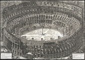 Veduta dell'Anfiteatro Flavio detto il Colosseo. From 'Vedute di Roma' (Views of Rome), Giovanni Battista Piranesi Italian, Etching