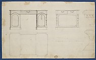 Library Tables, from Chippendale Drawings, Vol. II, Thomas Chippendale (British, baptised Otley, West Yorkshire 1718–1779 London), Black ink, gray wash