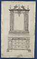 Desk and Bookcase, from Chippendale Drawings, Vol. II, Thomas Chippendale (British, baptised Otley, West Yorkshire 1718–1779 London), Black ink, gray wash