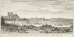 Autre Vue Particulière de Paris depuis Nôtre Dame, Jusques au Pont de la Tournelle, Jacques Rigaud  French, Etching