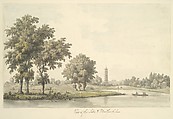 View of the Lake and the Island from the Lawn at Kew, William Marlow British, Watercolor