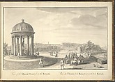 A General Plan and Prospective of Lord Viscount Cobham's Gardens at Stowe, Jacques Rigaud (French, Marseilles 1681–1754 Paris), Pen and ink, brush and wash (fourteen drawings), one etching