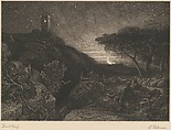 The Lonely Tower, Samuel Palmer (British, London 1805–1881 Redhill, Surrey), Etching; fourth state of seven