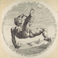Icarus, from "The Four Disgracers", Hendrick Goltzius  Netherlandish, Engraving