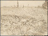Wheat Field, Vincent van Gogh Dutch, Reed pen and logwood ink over graphite on wove paper