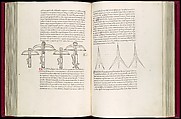 De Re Militari (On the Military Arts), Roberto Valturio (Italian, Rimini 1405–1475 Rimini), Printed book with 82 woodcut illustrations impressed by hand; illuminated initials and descriptive captions also added by hand