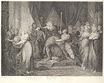 King Lear Casting Out His Daughter Cordelia (Shakespeare, King Lear, Act 1, Scene 1), Richard Earlom  British, Stipple engraving; fourth state of four