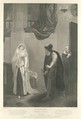 Shylock's House–Shylock, Jessica and Launcelot (Shakespeare, Merchant of Venice, Act 2, Scene 5), Peter Simon (British, London ca. 1764–1813 Paris), Stipple engraving