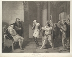 Angelo's House–Escalus, a Justice, Elbow, Froth, Clown, Officers, etc. (Shakespeare, Measure for Measure, Act 2, Scene 1), Thomas Ryder I (British, 1746–1810), Stipple engraving