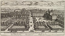 View of the Villa Medici, Giovanni Battista Falda  Italian, Etching
