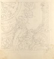 Design for a Ceiling Decoration, Donato Giuseppe Frisoni (Italian, Laino, near Como 1683–1735 Ludwigsburg), Pen and brown ink, brush and gray-brown wash, over graphite or leadpoint with ruled and compass construction