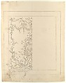 Wall Design, Workshop of Leonardo Marini (Italian, Piedmontese documented ca. 1730–after 1797), Pen and brown ink, over leadpoint or graphite, with ruled and compass construction