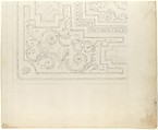 Design for Ceiling, Workshop of Leonardo Marini (Italian, Piedmontese documented ca. 1730–after 1797), Graphite or leadpoint with ruled and compass construction