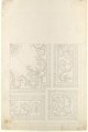 One Quarter of a Design for a Ceiling of a Room with Halved Variant Designs, Workshop of Leonardo Marini (Italian, Piedmontese documented ca. 1730–after 1797), Graphite with ruled and compass construction