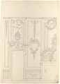 Design for a Wall Elevation with Halved Alternate Designs for the Doorway (recto); Designs for a Quarter of a Ceiling, Design for a Wall Elevation (verso), Workshop of Leonardo Marini (Italian, Piedmontese documented ca. 1730–after 1797), Pen and gray ink over black chalk with ruled and compass construction