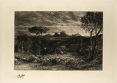 Opening the Fold, or Early Morning, Samuel Palmer (British, London 1805–1881 Redhill, Surrey), Etching; third state of ten, retouched in graphite