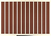 Untitled, Donald Judd (American, Excelsior Springs, Missouri 1928–1994 Marfa, Texas), A set of four woodcuts printed in Venetian red