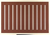 Untitled, Donald Judd (American, Excelsior Springs, Missouri 1928–1994 Marfa, Texas), A set of four woodcuts printed in Venetian red