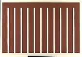Untitled, Donald Judd (American, Excelsior Springs, Missouri 1928–1994 Marfa, Texas), A set of four woodcuts printed in Venetian red