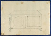 French Commode, from Chippendale Drawings, Vol. II, Thomas Chippendale (British, baptised Otley, West Yorkshire 1718–1779 London), Graphite