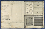 Chest of Drawers, from Chippendale Drawings, Vol. II, Thomas Chippendale (British, baptised Otley, West Yorkshire 1718–1779 London), Black ink, gray wash