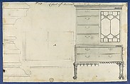 Chest of Drawers, from Chippendale Drawings, Vol. II, Thomas Chippendale (British, baptised Otley, West Yorkshire 1718–1779 London), Black ink, gray wash