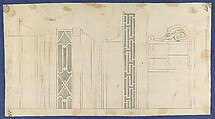Moldings and Fretwork for China Case, from Chippendale Drawings, Vol. II, Thomas Chippendale (British, baptised Otley, West Yorkshire 1718–1779 London), Black ink, gray wash