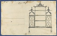 China Shelf, from Chippendale Drawings, Vol. II, Thomas Chippendale (British, baptised Otley, West Yorkshire 1718–1779 London), Pen and black ink, brush and gray wash