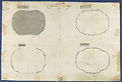 China Trays, from Chippendale Drawings, Vol. II, Thomas Chippendale (British, baptised Otley, West Yorkshire 1718–1779 London), Black ink, gray wash