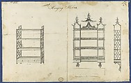 Hanging Shelves, from Chippendale Drawings, Vol. II, Thomas Chippendale (British, baptised Otley, West Yorkshire 1718–1779 London), Black ink, gray wash