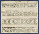 Frets, from Chippendale Drawings, Vol. II, Thomas Chippendale (British, baptised Otley, West Yorkshire 1718–1779 London), Black ink, gray wash
