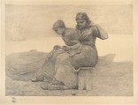 Mending the Tears, Winslow Homer  American, Etching