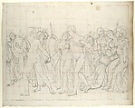 Group of studies for "Castor and Pollux Freeing Helen", Joseph-Ferdinand Lancrenon (French, Lods 1794–1874 Lods), See records for individual drawings