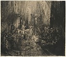 Christ Crucified between the Two Thieves:  The Three Crosses, Rembrandt (Rembrandt van Rijn) (Dutch, Leiden 1606–1669 Amsterdam), Drypoint
