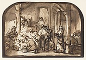 The Adoration of the Shepherds, Samuel van Hoogstraten (Dutch, Dordrecht 1627–1678 Dordrecht), Pen and brown ink, brush and brown wash, over black chalk