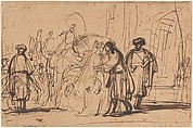 Isaac's Reception of Rebecca, Gerbrand van den Eeckhout (Dutch, Amsterdam 1621–1674 Amsterdam), Pen and brown ink