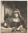 Woman with a Pear, Ferdinand Bol  Dutch, Etching; third state